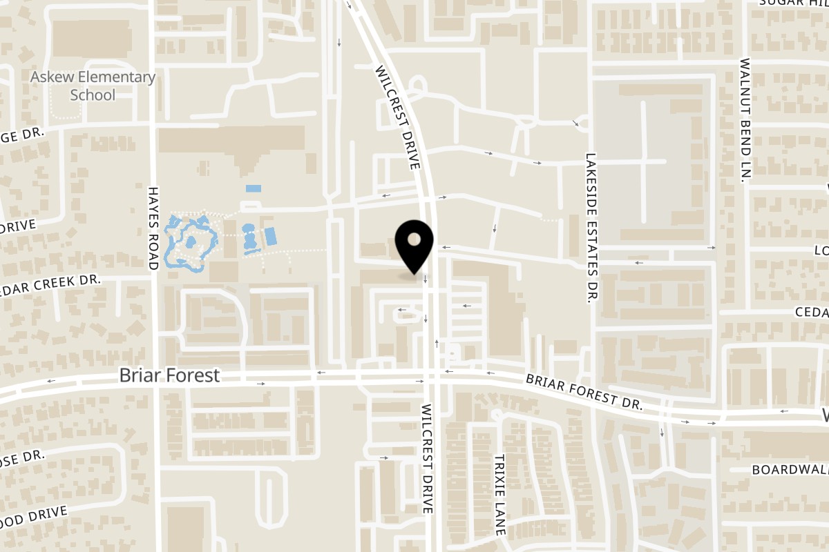 Map showing the location of EL SOL RESTAURANT Wilcrest on 1448 Wilcrest Dr in Houston